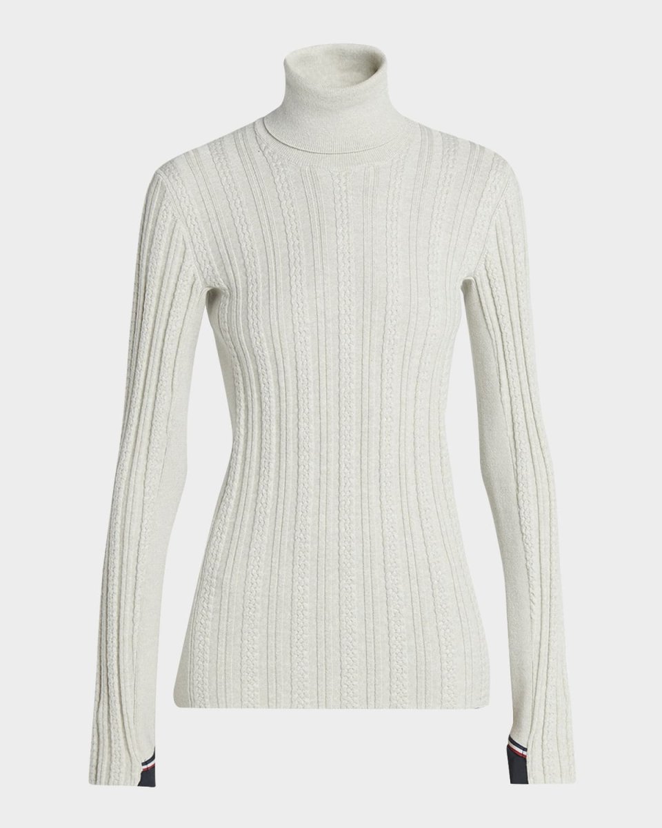 Extra-Fine Wool-Blend Turtleneck Top